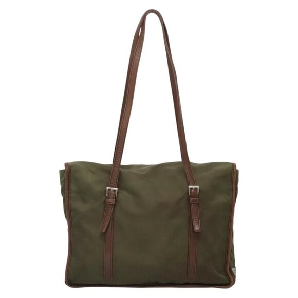 PRADA Tote Bag nylon metal Yellow Gold Auth bs28696 - Picture 2 of 16